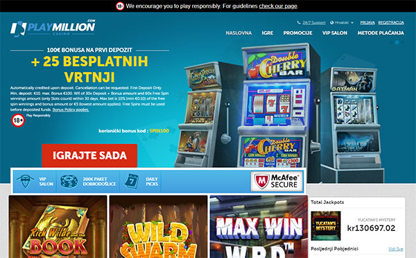 PlayMillion Casino Hrvatska